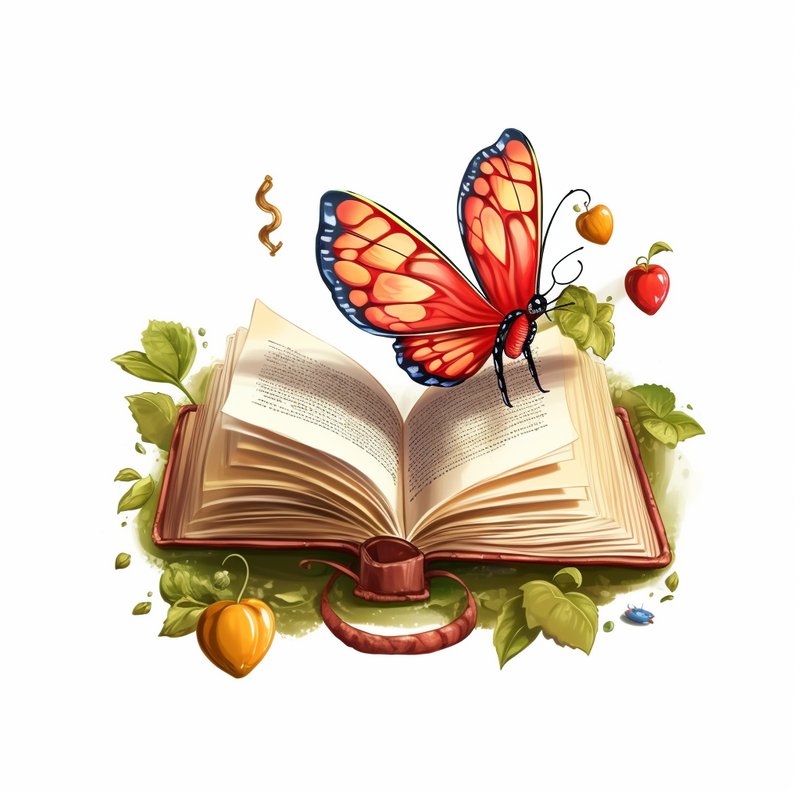 Книга с яблоком