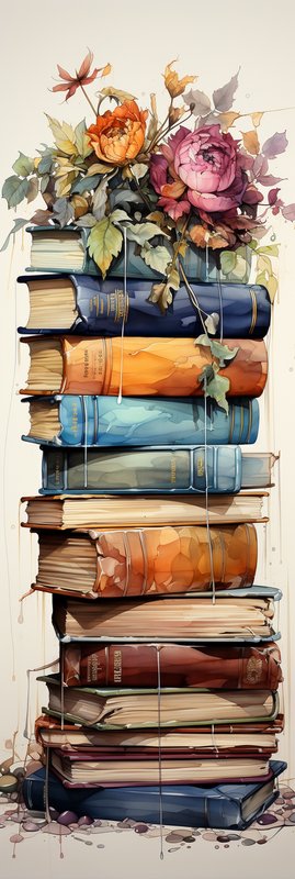 Котик с книжками