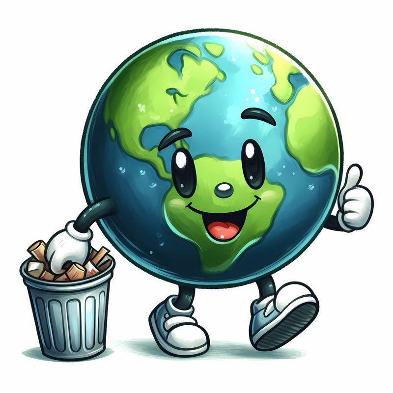 Земля убирает мусор