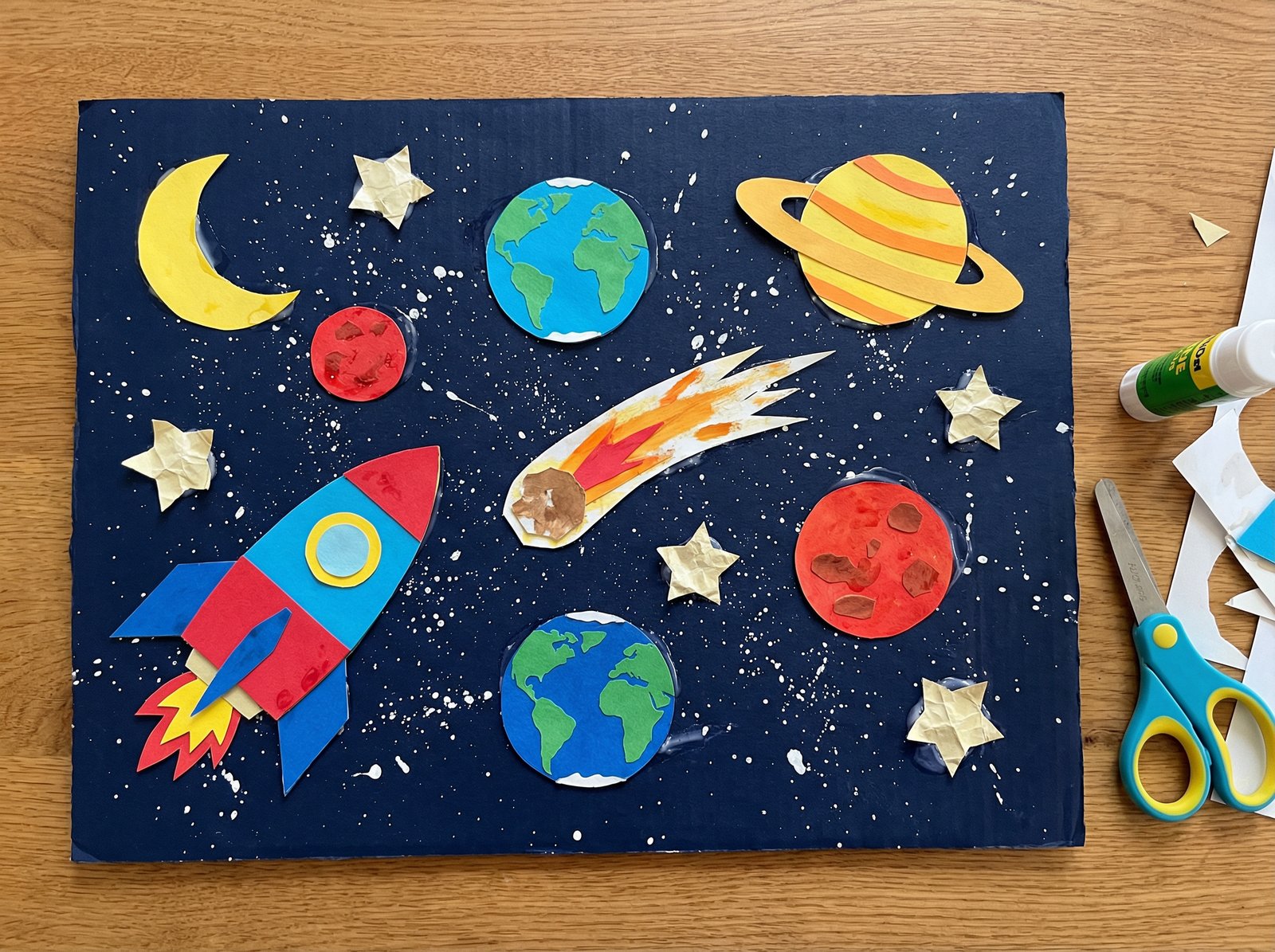 Аппликация космический пейзаж для детей