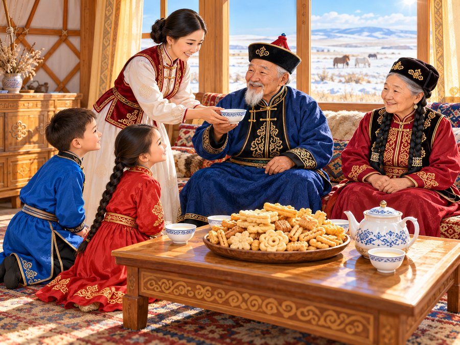 Цаган Сар в калмыцком доме