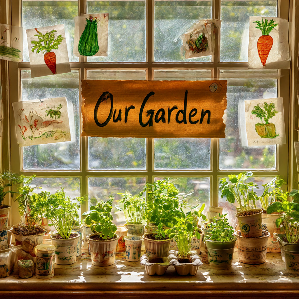 Мини-сад на подоконнике в детском саду