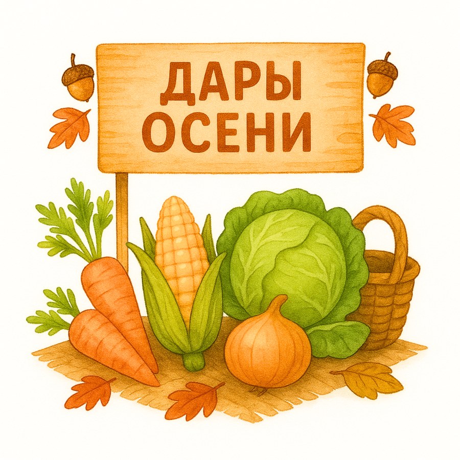 Дары осени: овощи в корзине
