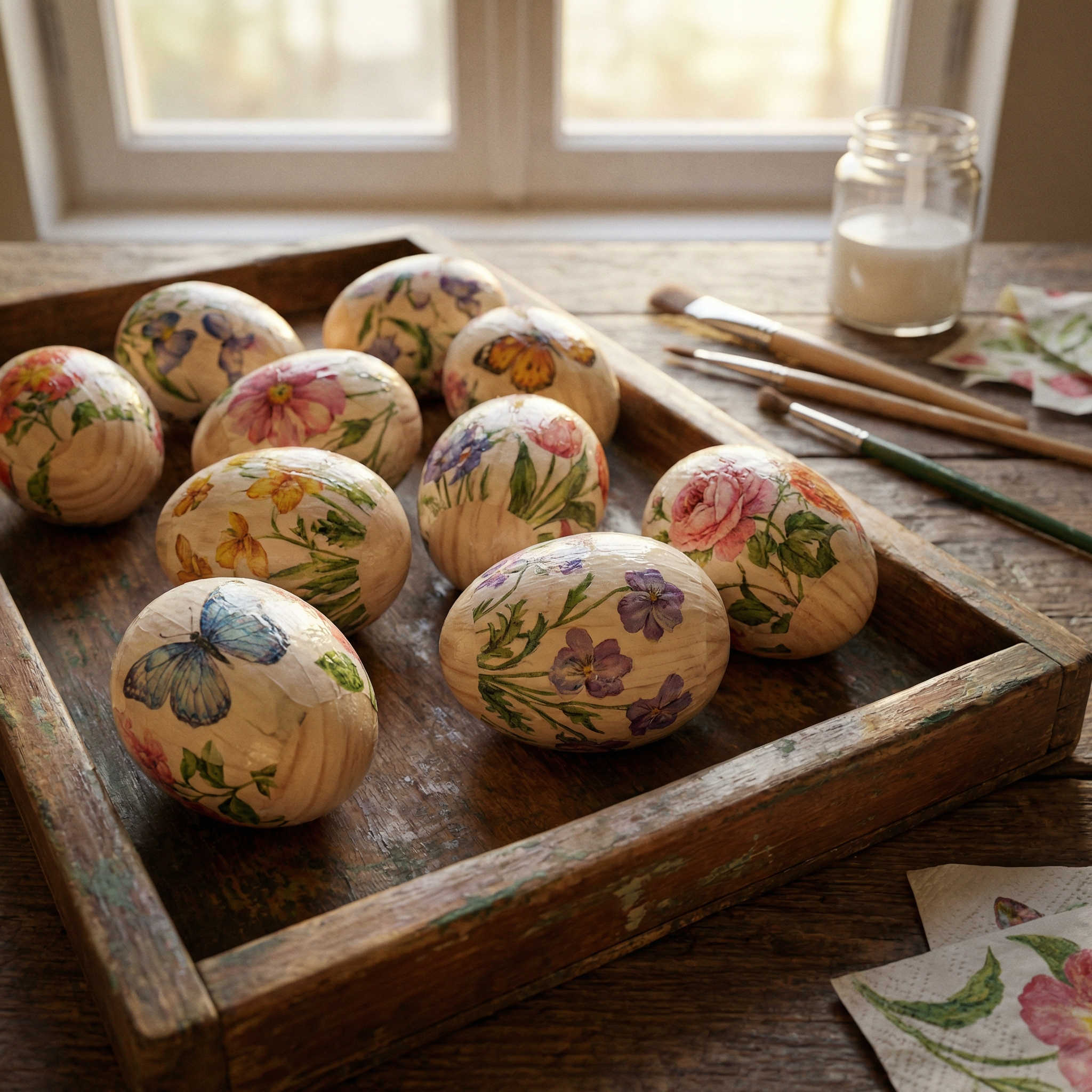 Пасхальные яйца с восковой росписью