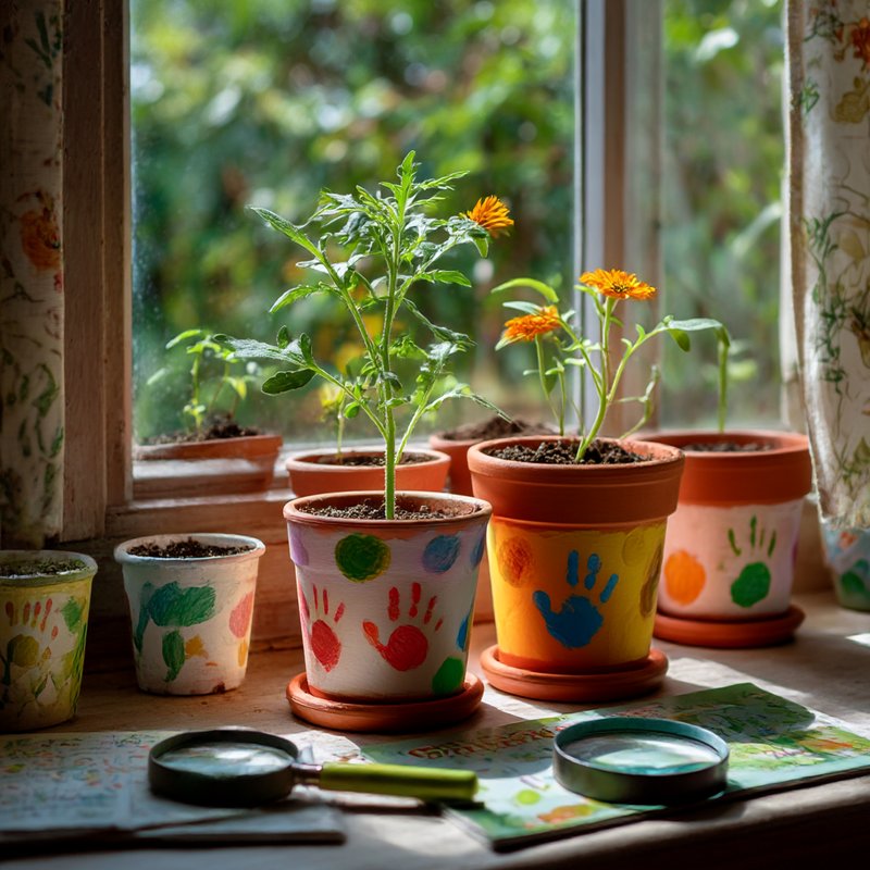 Сад в пластиковых горшочках