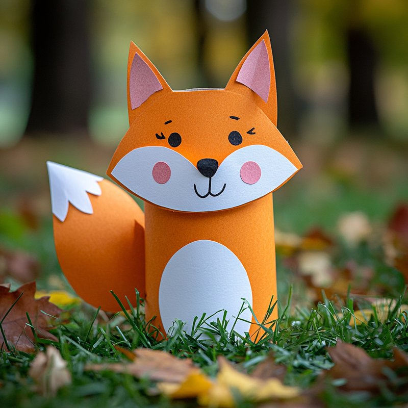 Лисичка из втулки от туалетной бумаги