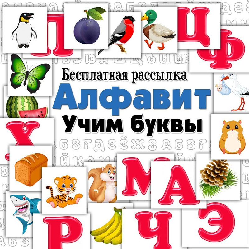 АЛФАВИТ УЧИМ БУКВЫ — азбука, алфавит, буквы — скачать для детского сада