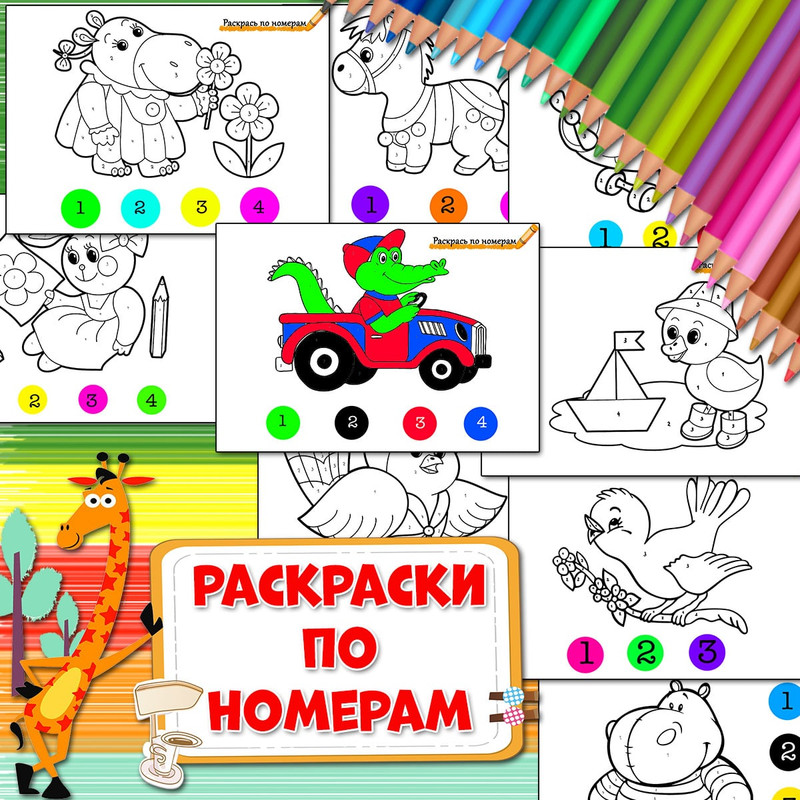 РАСКРАСКИ ПО НОМЕРАМ
