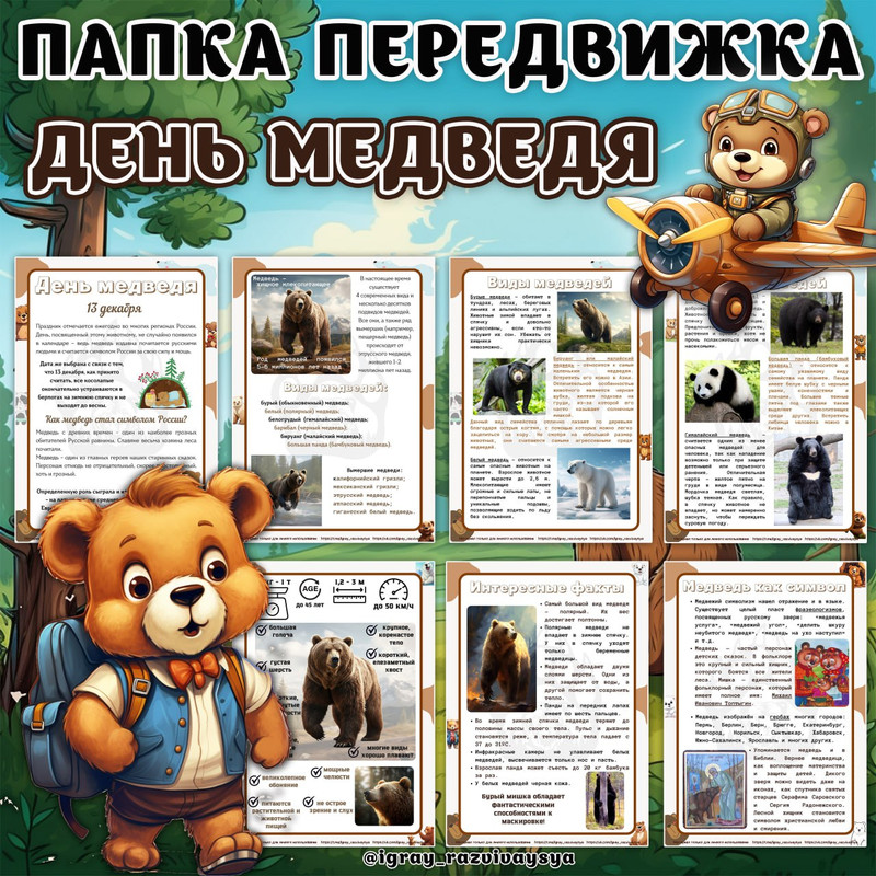 ПАПКА ПЕРЕДВИЖКА ДЕНЬ МЕДВЕДЯ