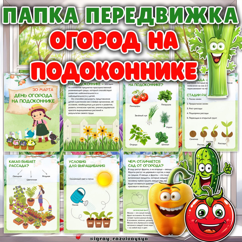 ПАПКА ПЕРЕДВИЖКА ОГОРОД НА ПОДОКОННИКЕ