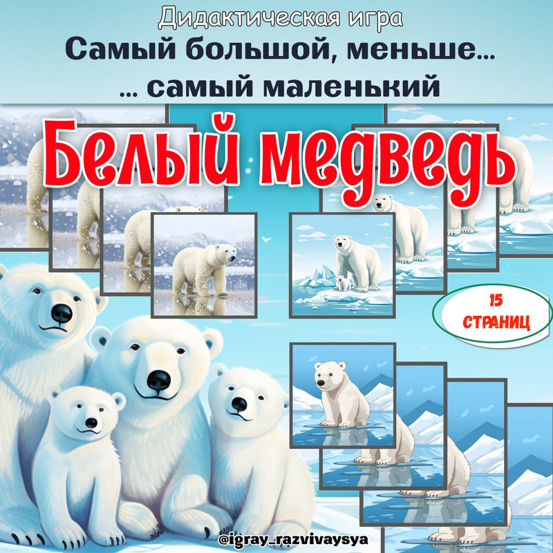 ОТ САМОГО БОЛЬШОГО К САМОМУ МАЛЕНЬКОМУ БЕЛЫЙ МЕДВЕДЬ