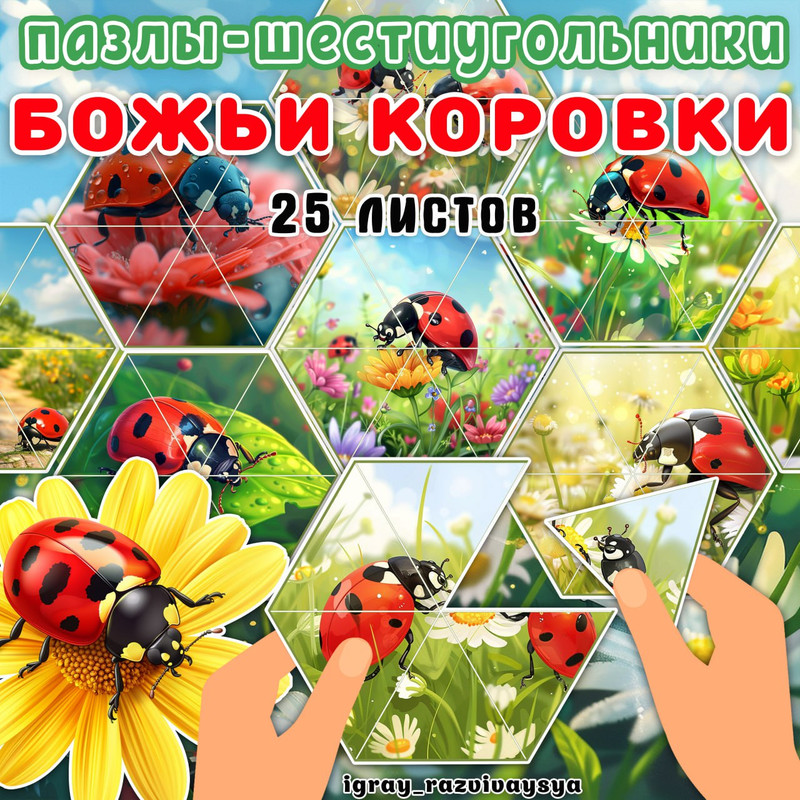 ПАЗЛЫ ШЕСТИУГОЛЬНИКИ БОЖЬИ КОРОВКИ