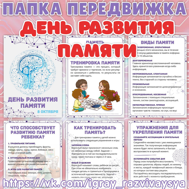 ПАПКА ПЕРЕДВИЖКА ДЕНЬ РАЗВИТИЯ ПАМЯТИ