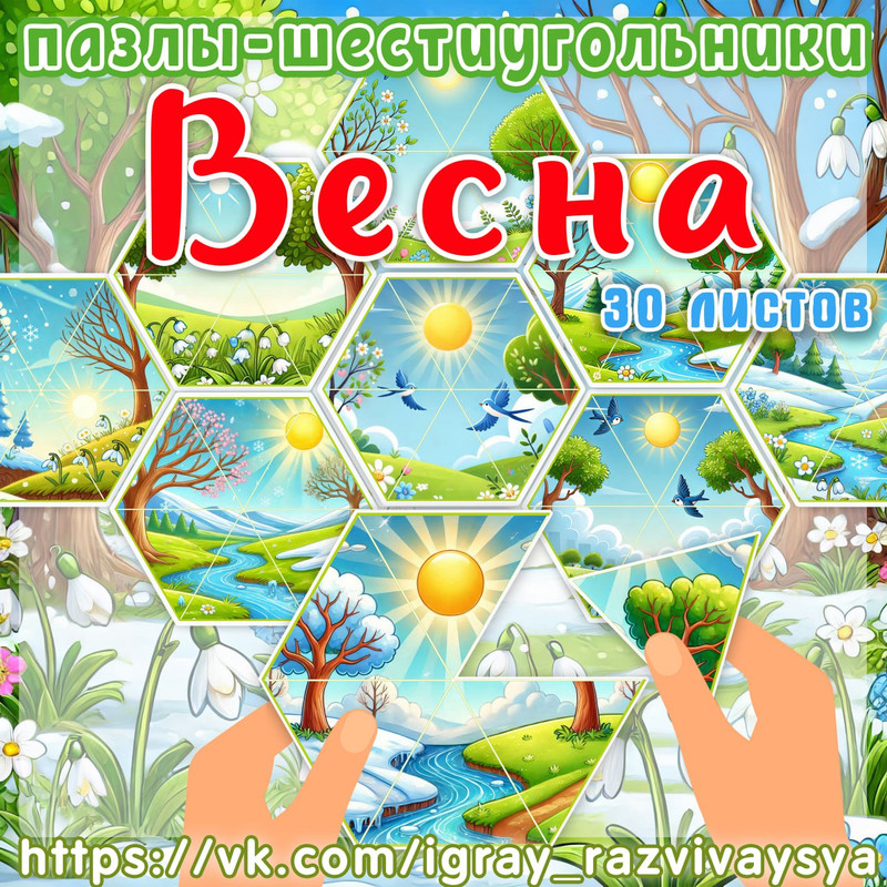 ПАЗЛЫ ШЕСТИУГОЛЬНИКИ ВЕСНА