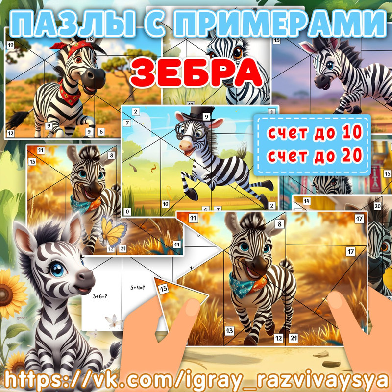 МАТПАЗЛЫ С ПРИМЕРАМИ ЗЕБРА 2