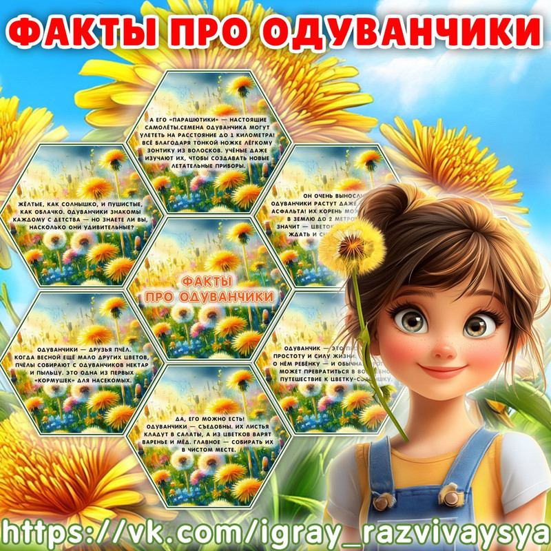 СОТЫ ФАКТЫ ПРО ОДУВАНЧИКИ