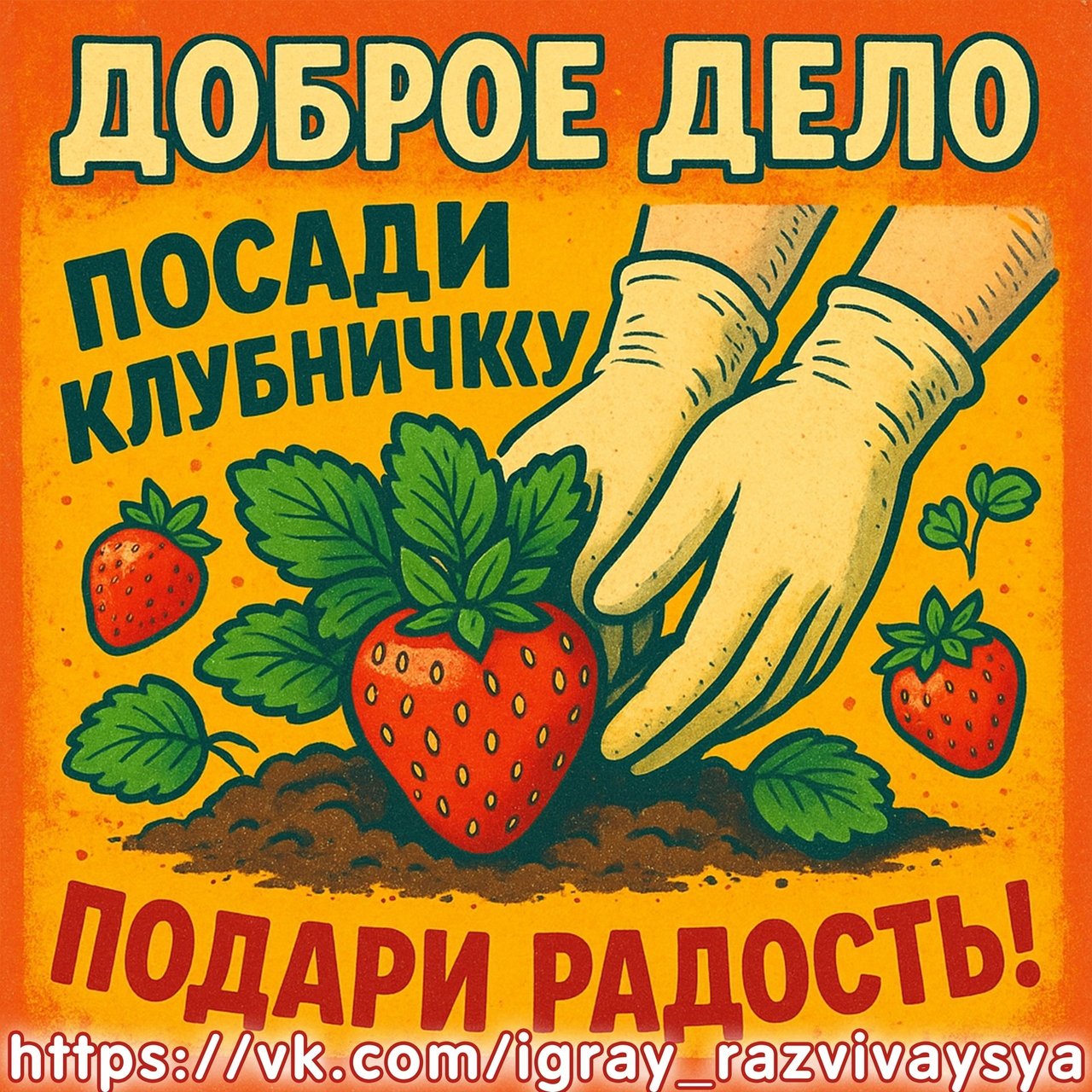 ДОБРОЕ ДЕЛО КО ДНЮ КЛУБНИКИ — добро, клубника, ягоды — для детского сада — Играй и Развивайся