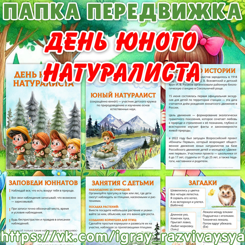 ПАПКА ПЕРЕДВИЖКА ДЕНЬ ЮНОГО НАТУРАЛИСТА
