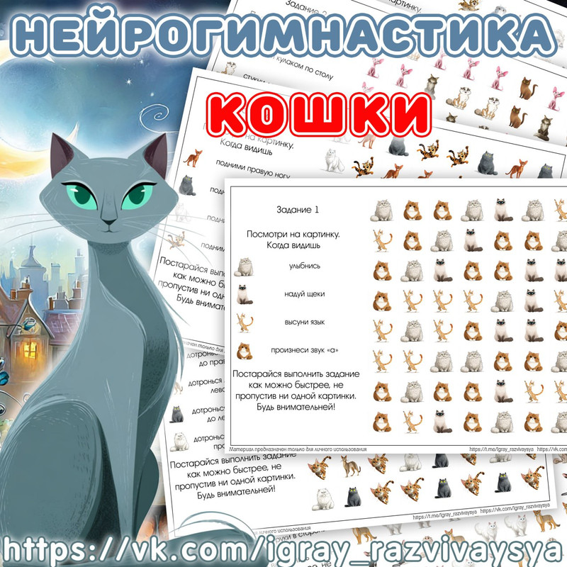 НЕЙРОГИМНАСТИКА 2 КОШКИ