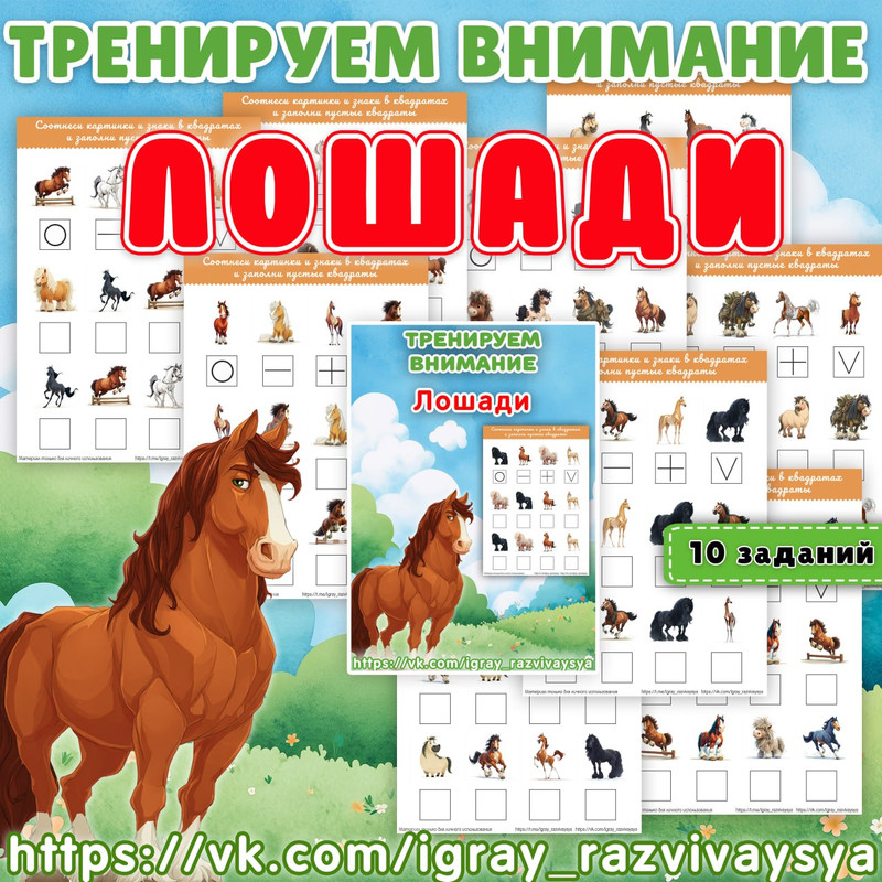 ТРЕНИРУЕМ ВНИМАНИЕ ЛОШАДИ