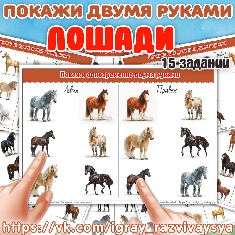 ПОКАЖИ ДВУМЯ РУКАМИ ЛОШАДИ