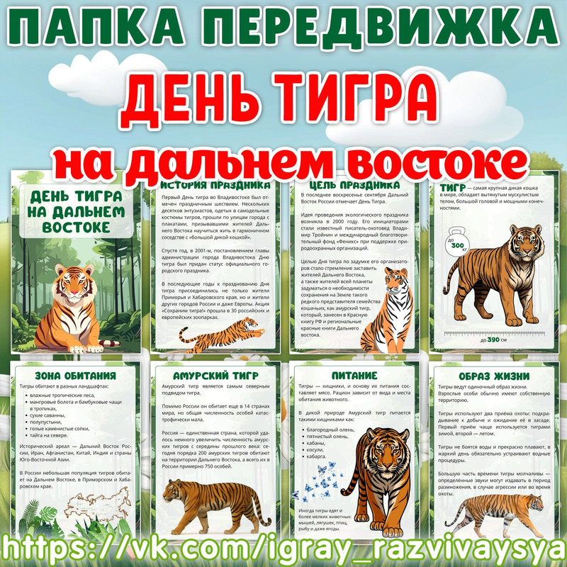 ПАПКА ПЕРЕДВИЖКА ДЕНЬ ТИГРА НА ДАЛЬНЕМ ВОСТОКЕ