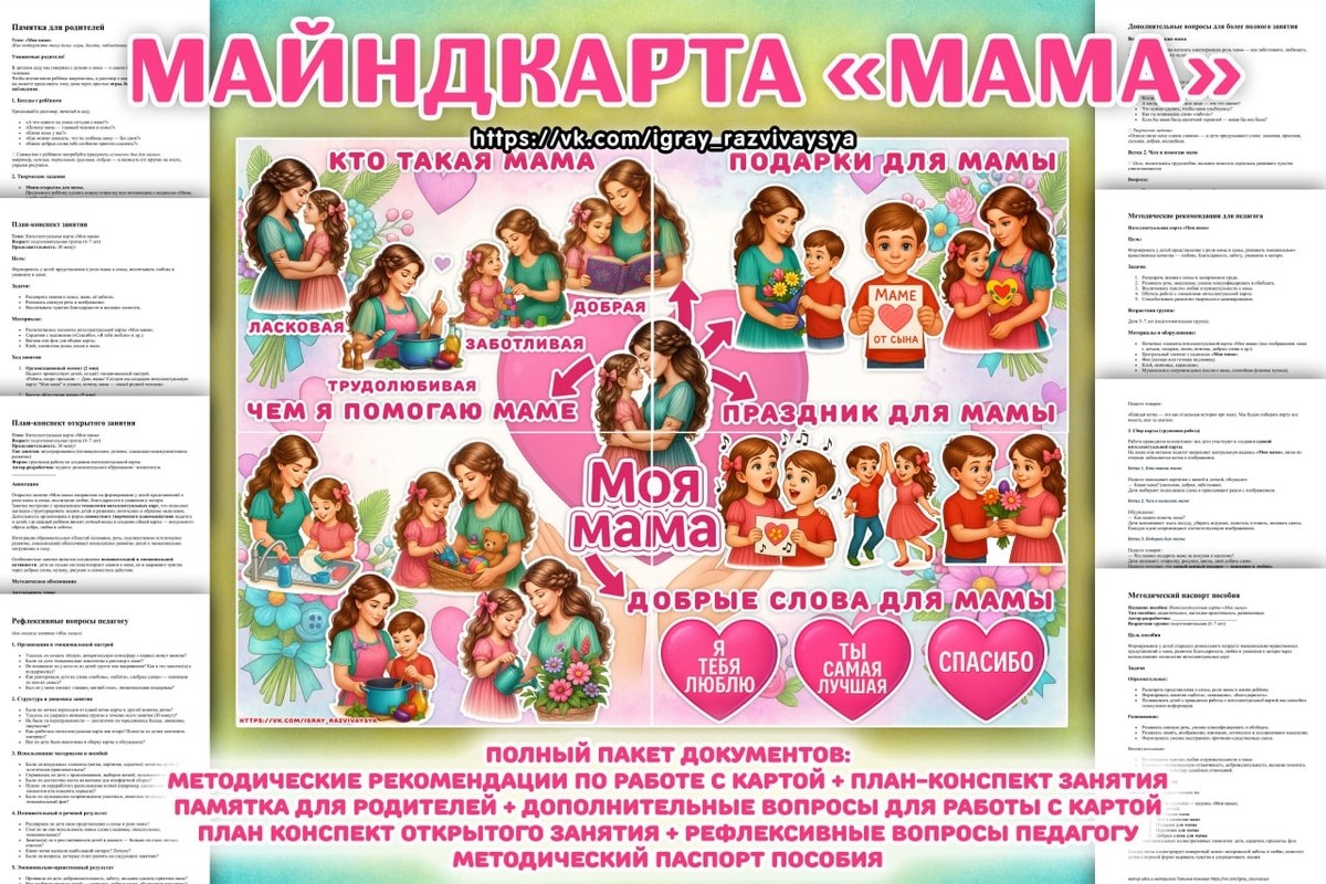 ИНТЕЛЛЕКТ-КАРТА ДЕНЬ МАТЕРИ