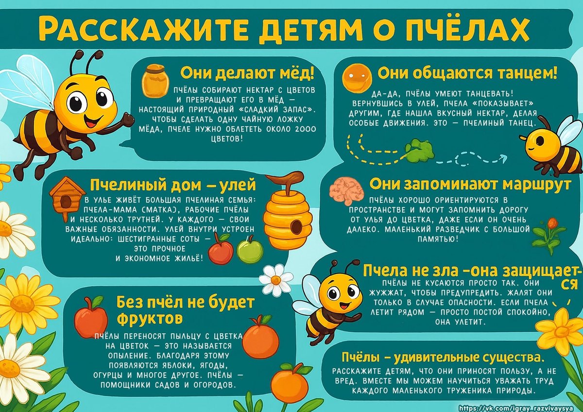 Расскажите детям о пчелах