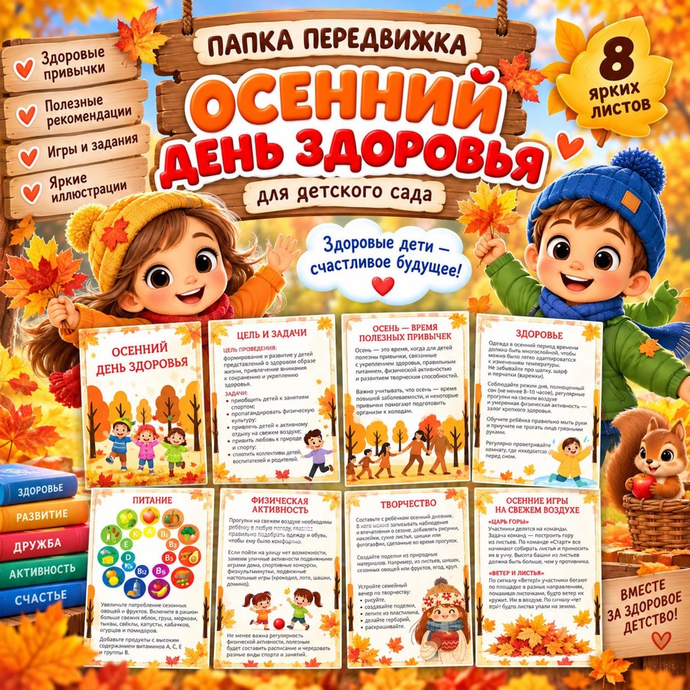 ПАПКА ПЕРЕДВИЖКА ОСЕННИЙ ДЕНЬ ЗДОРОВЬЯ