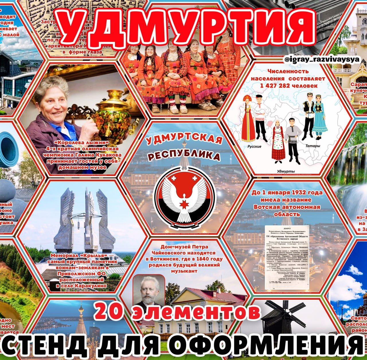 СТЕНД УДМУРТИЯ — карточки, стенд — скачать для детского сада