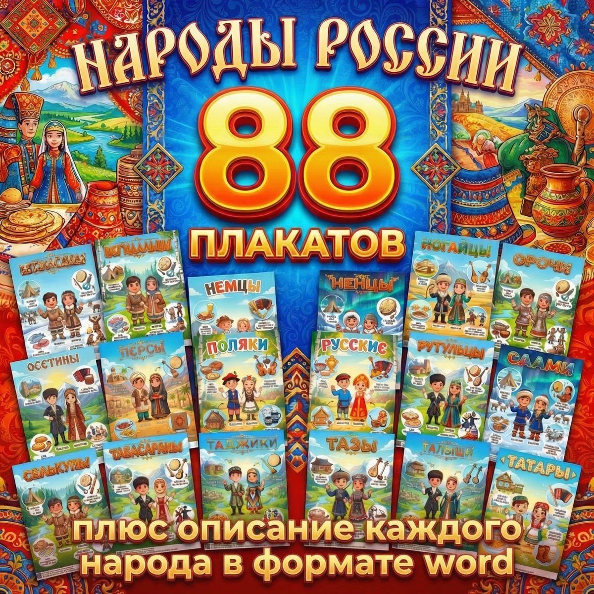 ПЛАКАТЫ НАРОДЫ РОССИИ ВЕРТИКАЛЬ