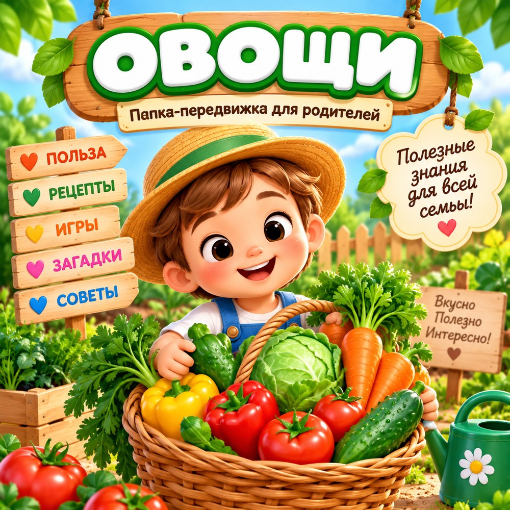 ПАПКА ПЕРЕДВИЖКА ОВОЩИ — овощи, осень, папка передвижка — скачать для детского сада
