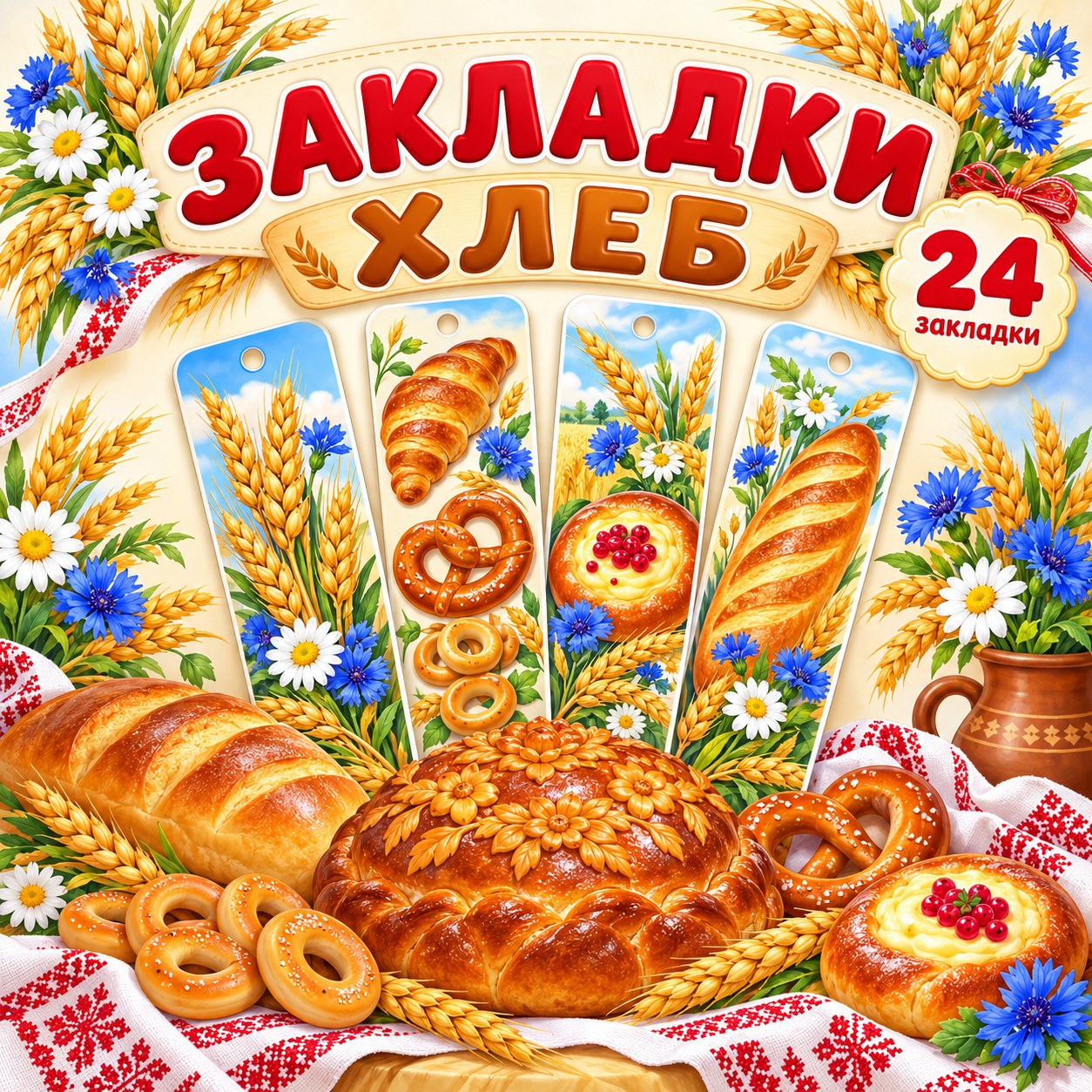 АРТ-ЗАКЛАДКИ. ХЛЕБ — день хлеба, хлеб, закладки — скачать для детского сада