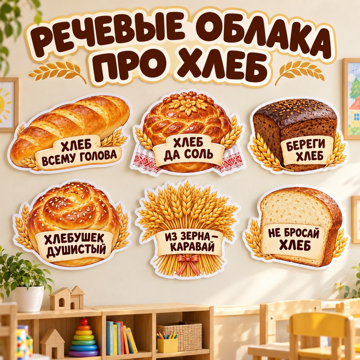 РЕЧЕВЫЕ ОБЛАКА. ДЕНЬ ХЛЕБА — день хлеба, хлеб, речевые облака — скачать для детского сада