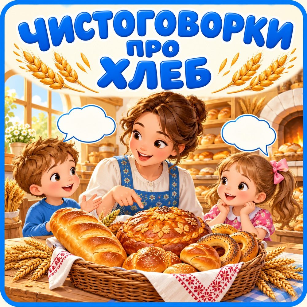 ЧИСТОГОВОРКИ ПРО ХЛЕБ — день хлеба, хлеб, чистоговорки — скачать для детского сада