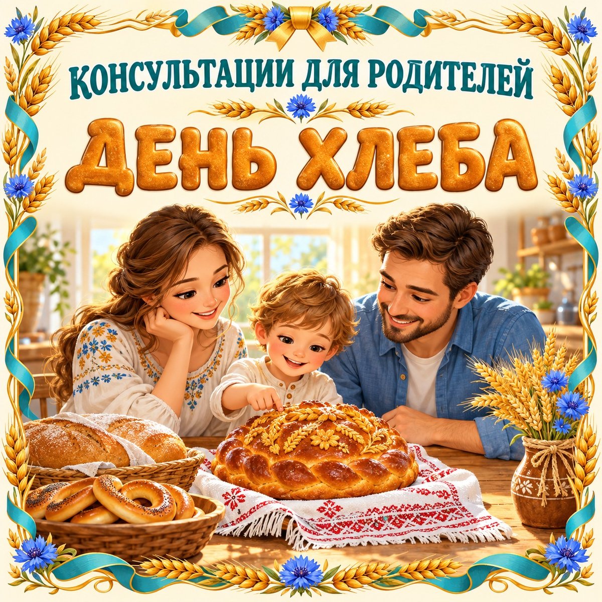 КОНСУЛЬТАЦИЯ ДЛЯ РОДИТЕЛЕЙ ДЕНЬ ХЛЕБА — день хлеба, хлеб, родителям — скачать для детского сада