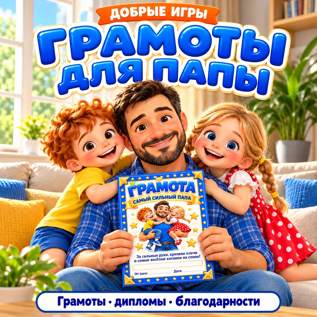 ГРАМОТЫ ДИПЛОМЫ БЛАГОДАРНОСТИ ПАПЕ — день отца, 4-5 лет, 5-7 лет — скачать для детского сада