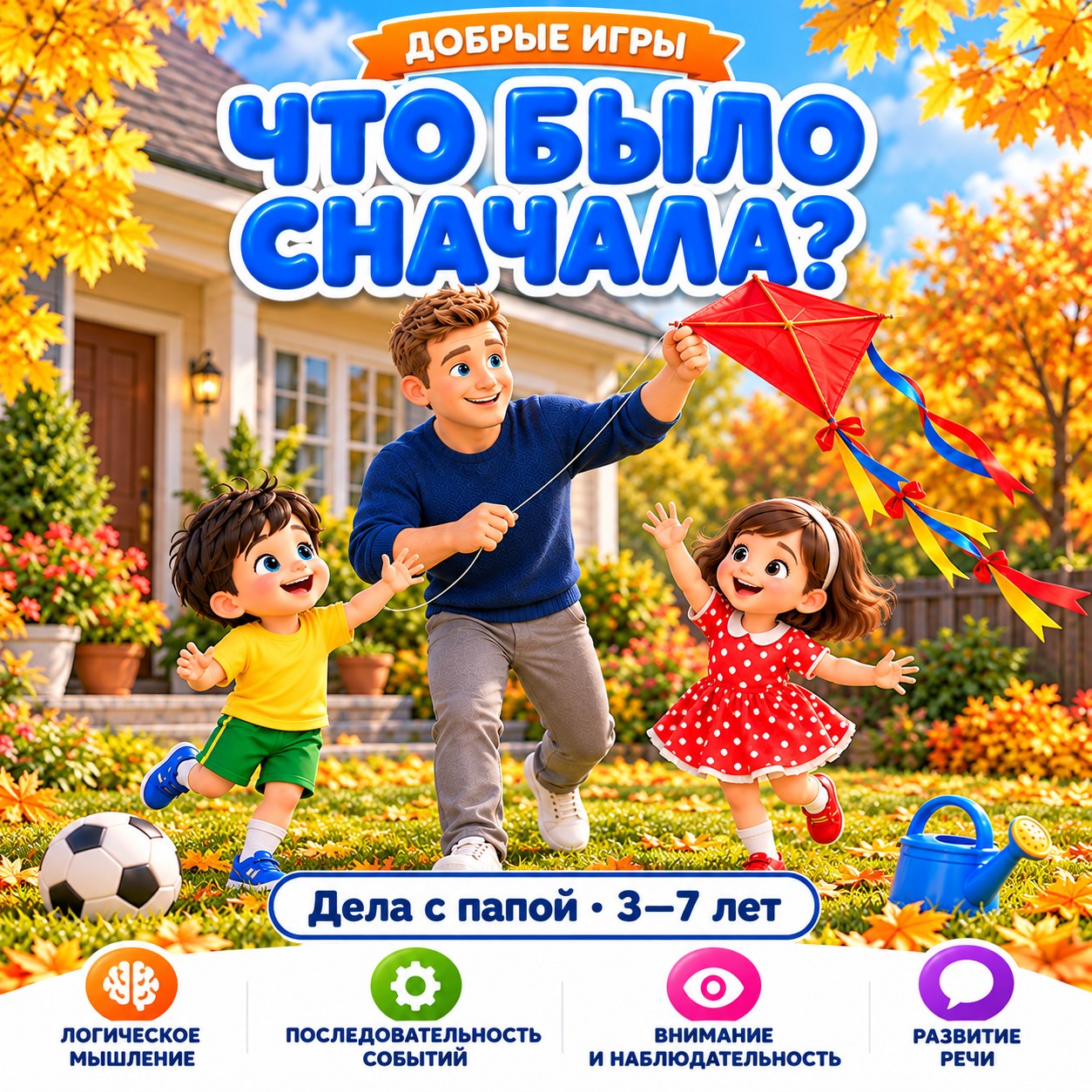 ЧТО БЫЛО СНАЧАЛА ДЕЛА С ПАПОЙ — день отца, 4-5 лет, 5-7 лет — скачать для детского сада