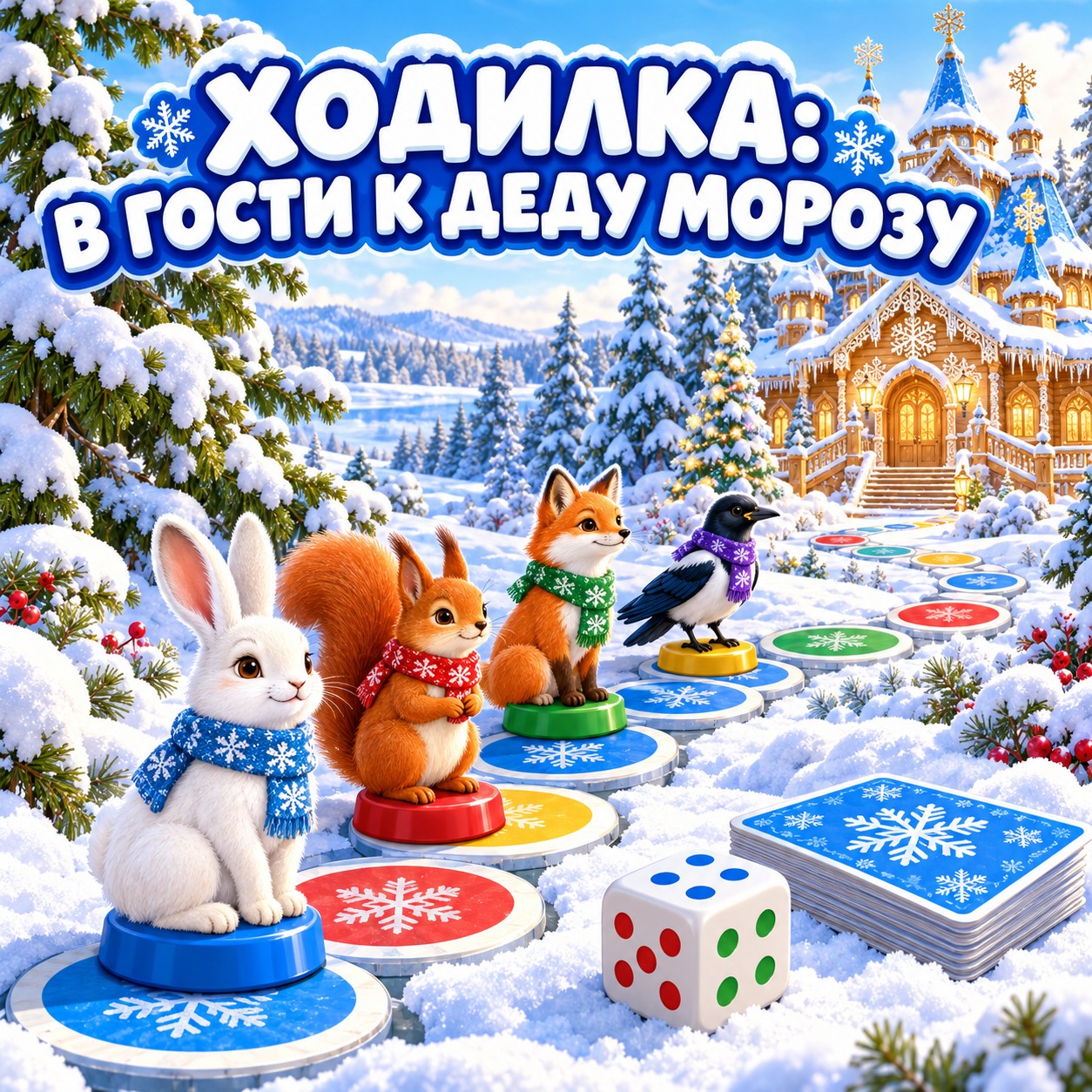 ХОДИЛКА В ГОСТИ К ДЕДУ МОРОЗУ — 4-5 лет, 5-7 лет — скачать для детского сада