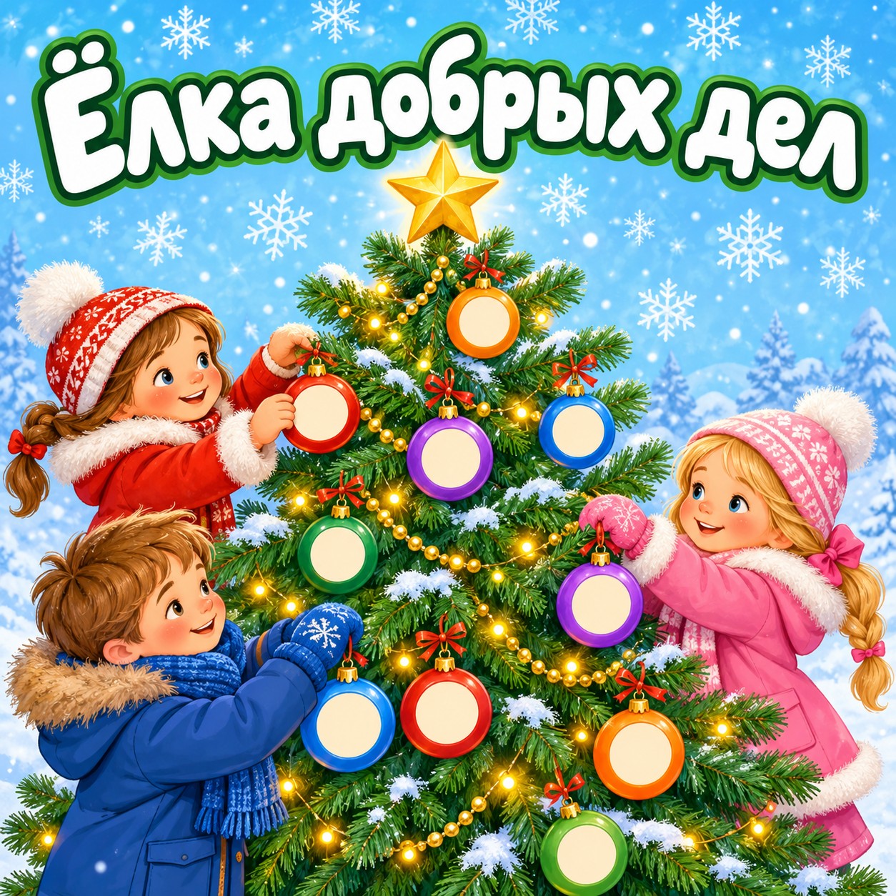 ЁЛКА ДОБРЫХ ДЕЛ — 4-5 лет, 5-7 лет — скачать для детского сада