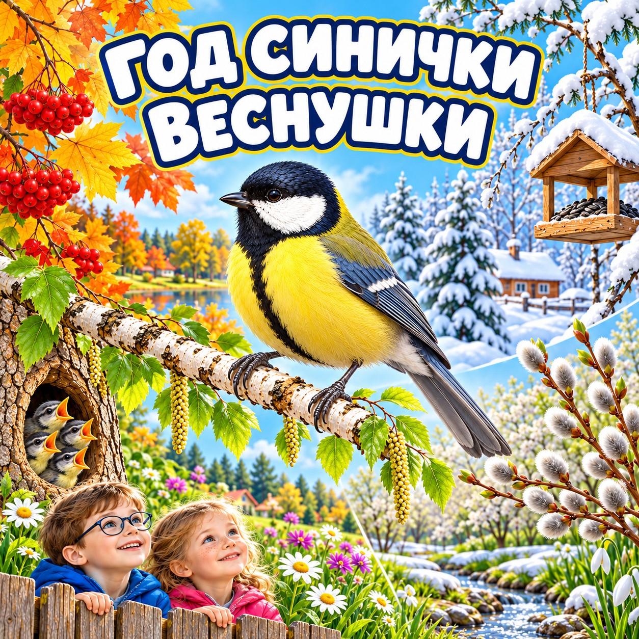 ГОД СИНИЧКИ ВЕСНУШКИ — 4-5 лет, 5-7 лет, птицы — скачать для детского сада
