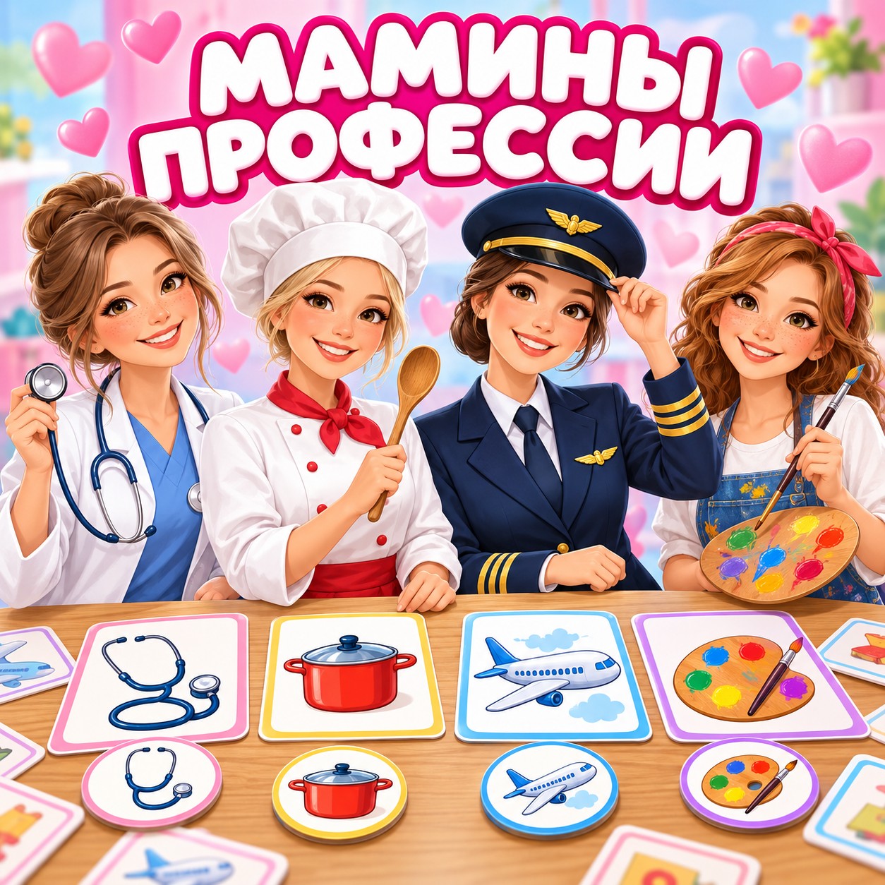 МАМИНЫ ПРОФЕССИИ — 4-5 лет, 5-7 лет, день матери — скачать для детского сада