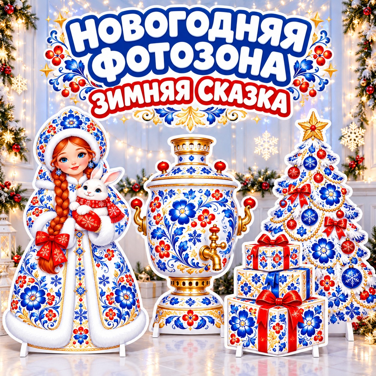 НОВОГОДНЯЯ ФОТОЗОНА ЗИМНЯЯ СКАЗКА — зима, сказки, 4-5 лет — скачать для детского сада