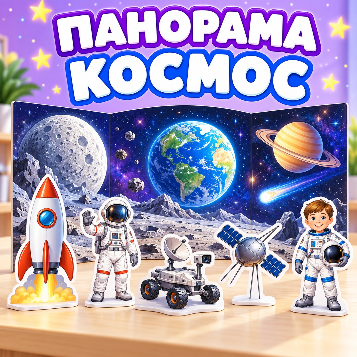 ПАНОРАМА КОСМОС — 4-5 лет, 5-7 лет, космос — скачать для детского сада
