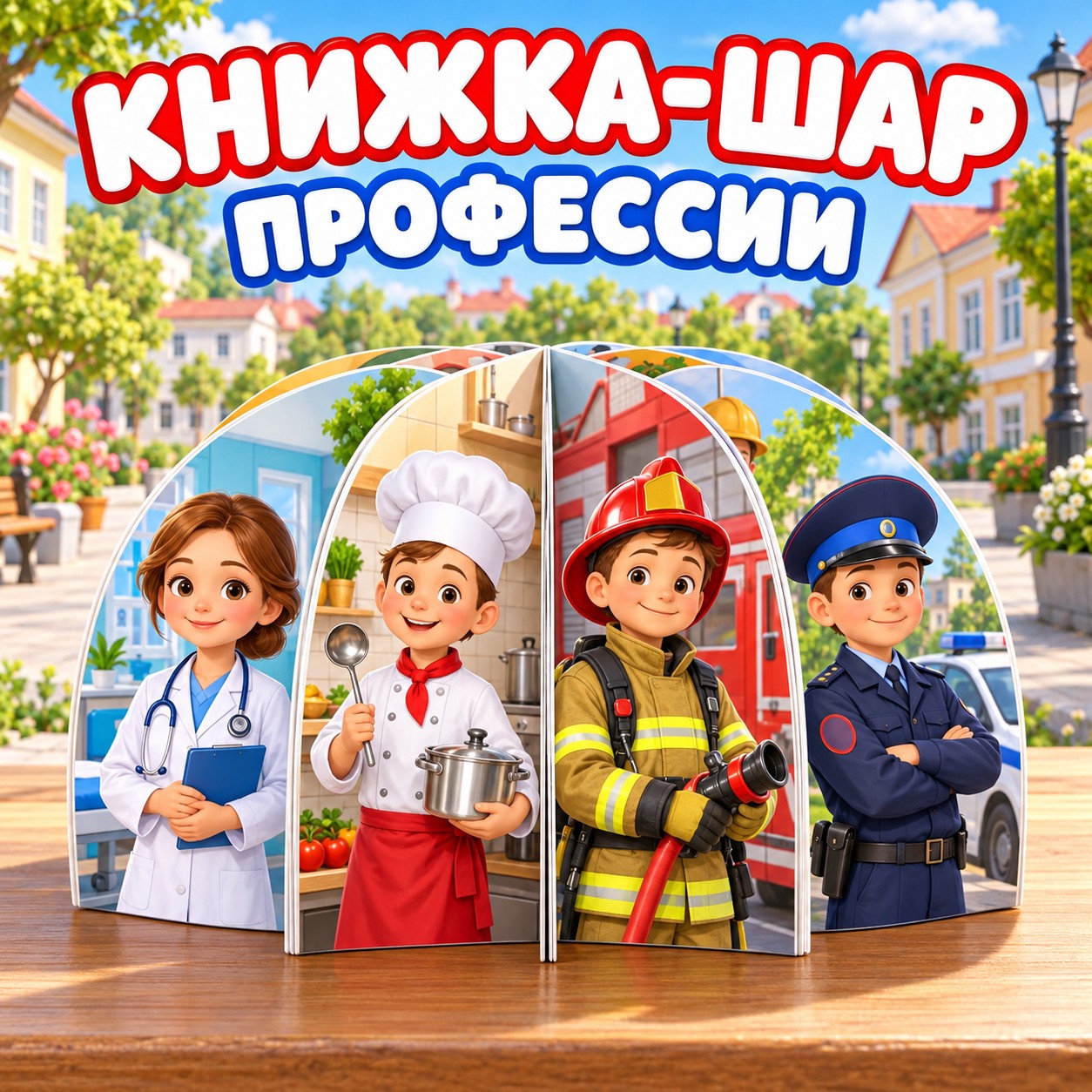 КНИЖКА-ШАР ПРОФЕССИИ — 4-5 лет, 5-7 лет, книжка шар — скачать для детского сада