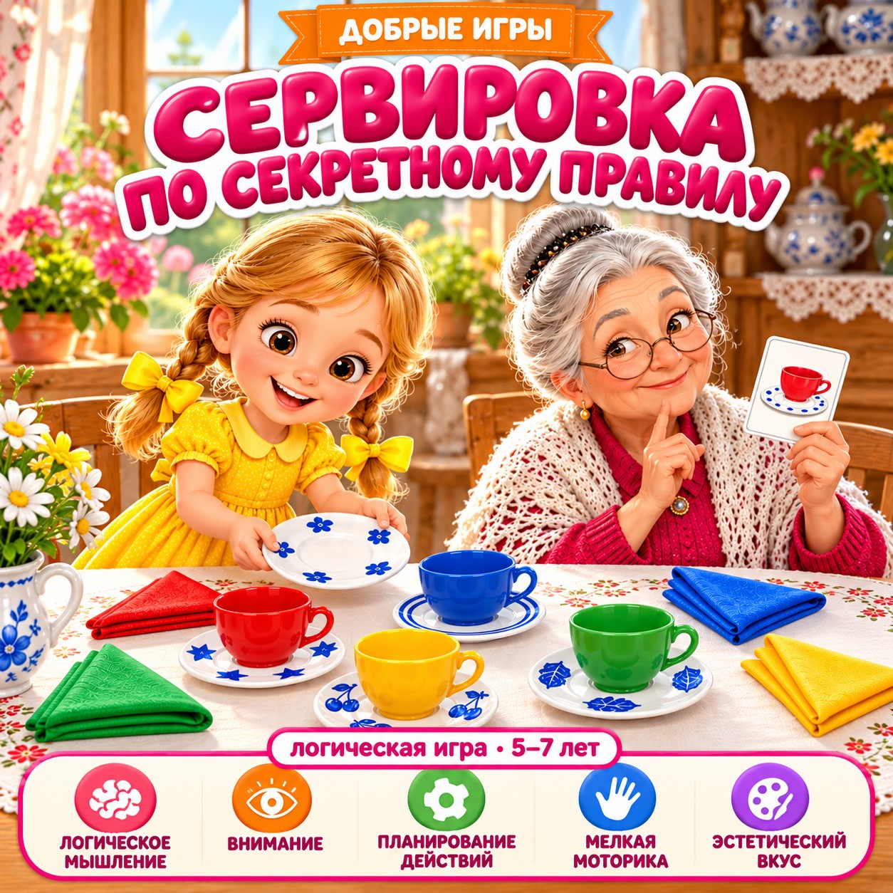 СЕРВИРОВКА ПО СЕКРЕТНОМУ ПРАВИЛУ — 4-5 лет, 5-7 лет — скачать для детского сада