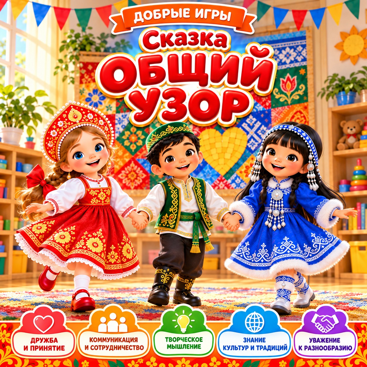 СКАЗКА ОБЩИЙ УЗОР — сказки, 4-5 лет, 5-7 лет — скачать для детского сада