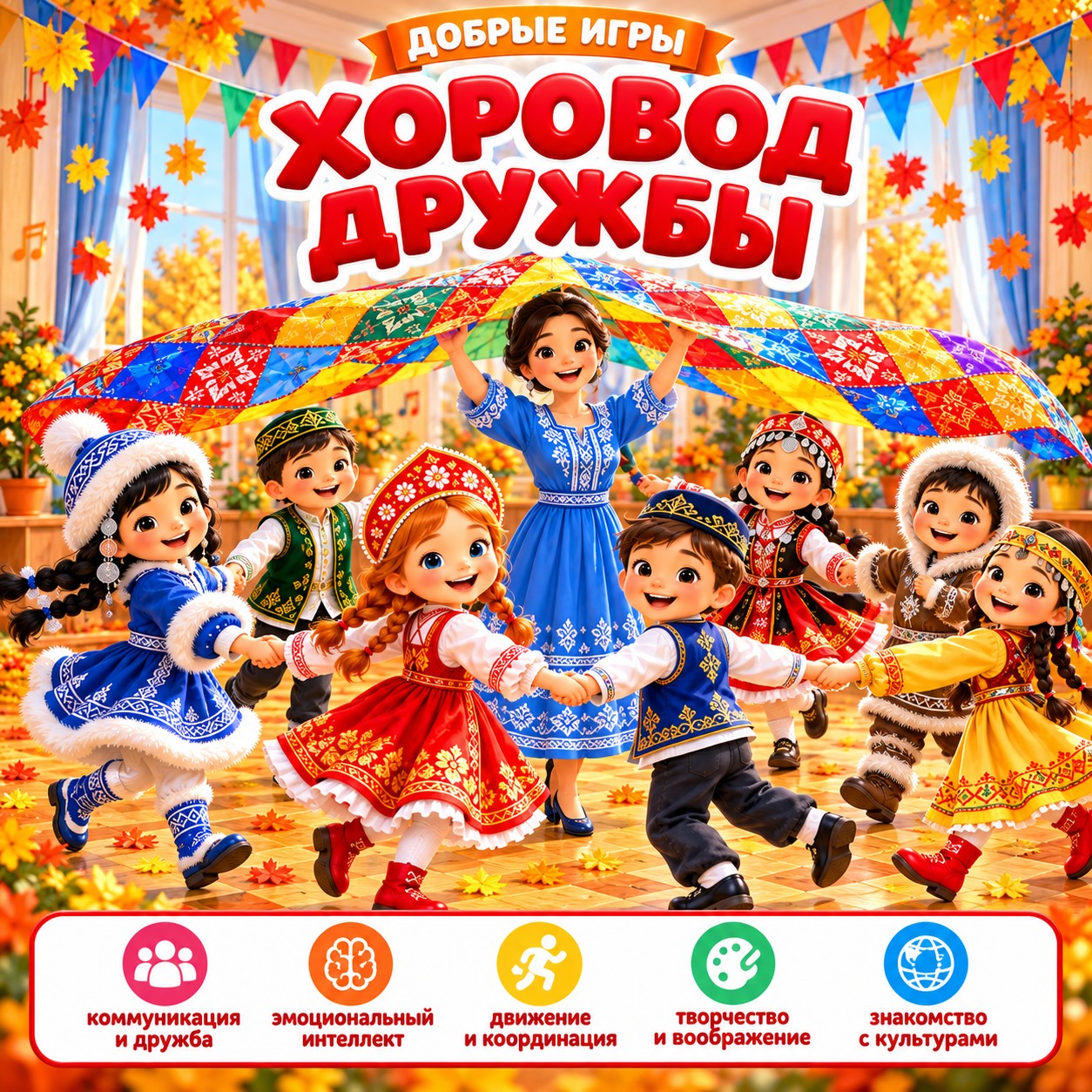 СЦЕНАРИЙ ПРАЗДНИКА ХОРОВОД ДРУЖБЫ — сценарий, 4-5 лет, 5-7 лет — скачать для детского сада