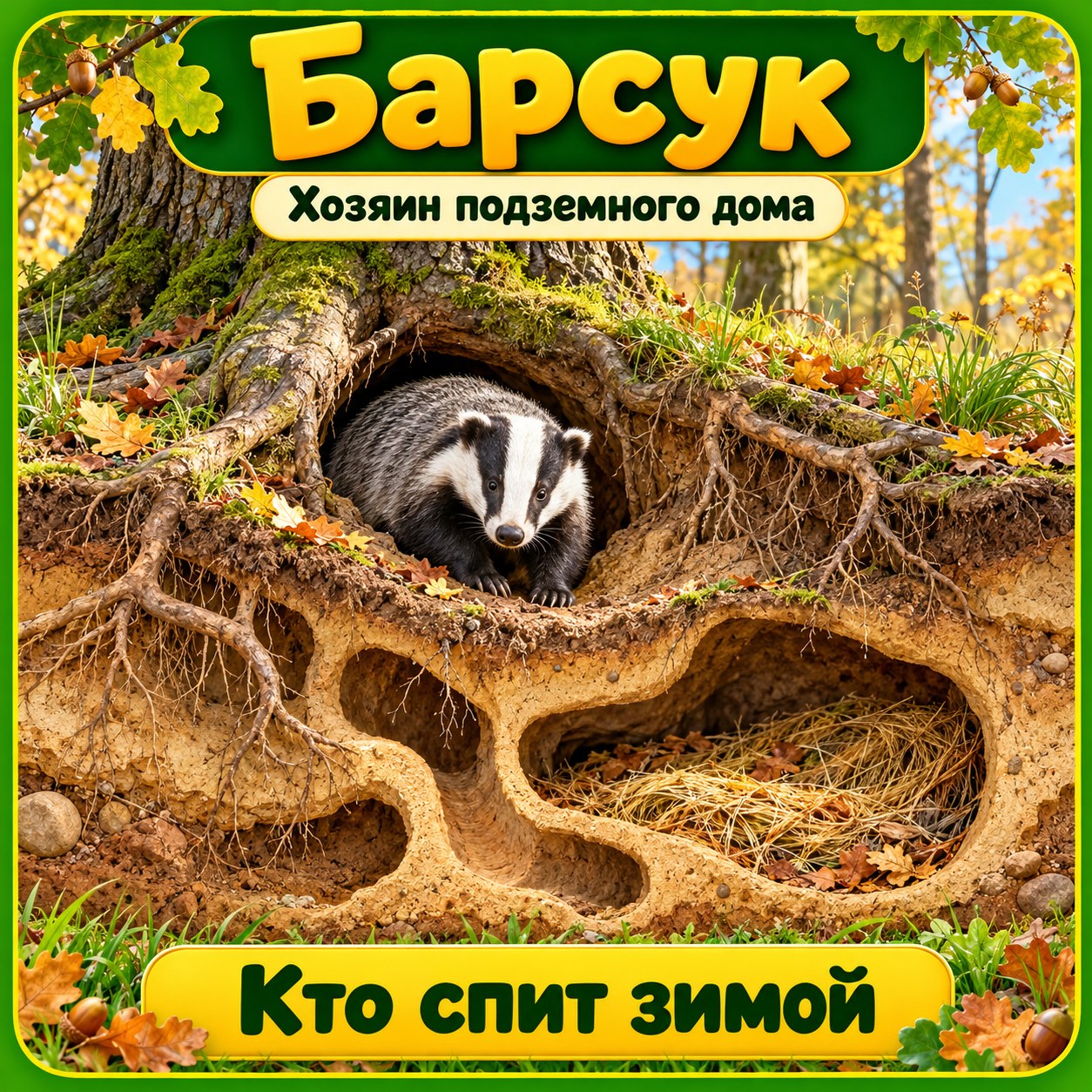 ПАПКА-ПЕРЕДВИЖКА БАРСУК — папка-передвижка, 4-5 лет, 5-7 лет — скачать для детского сада