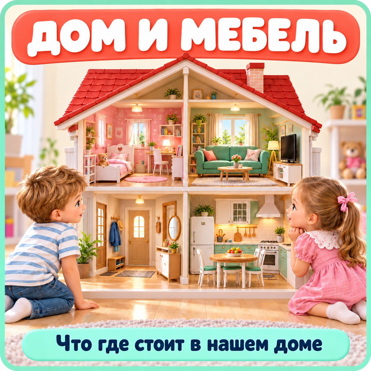 ПАПКА-ПЕРЕДВИЖКА ДОМ И МЕБЕЛЬ — папка-передвижка, 4-5 лет, 5-7 лет — скачать для детского сада